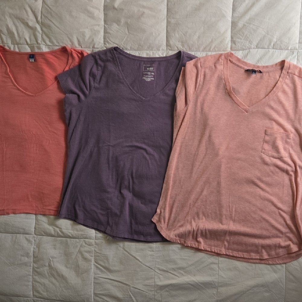 Coral Purple and Pink T-Shirts